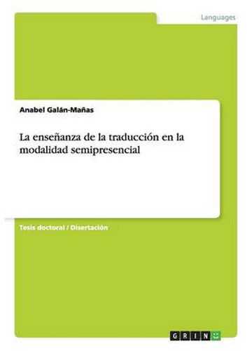 Cover image for La ensenanza de la traduccion en la modalidad semipresencial