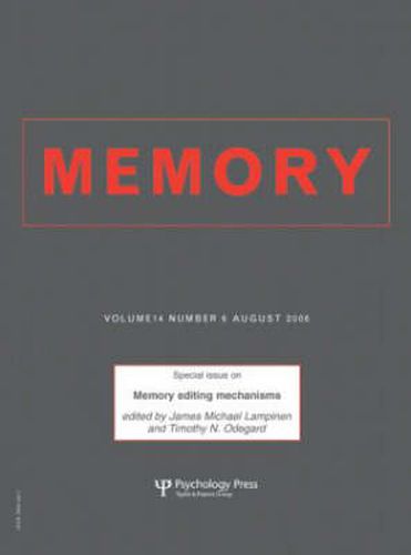 Cover image for Memory: A Special Issue of Memory