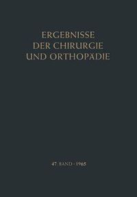 Cover image for Ergebnisse Der Chirurgie Und Orthopadie