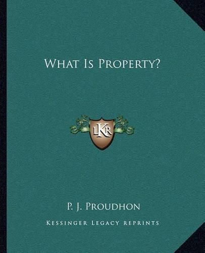 Cover image for What Is Property?