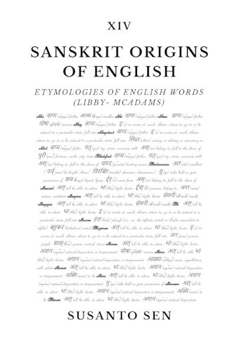 Cover image for Sanskrit Origins of English: Etymologies of English Words (Libby- McAdams)