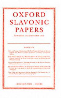 Cover image for Oxford Slavonic Papers: Volume XXXIII (2000)