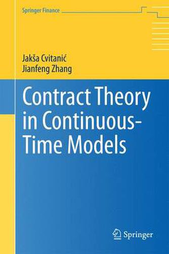 Cover image for Contract Theory in Continuous-Time Models