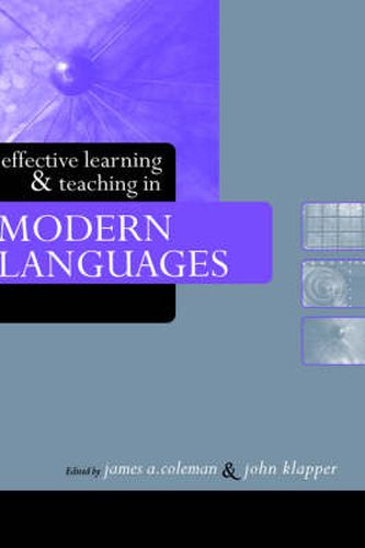 Cover image for Effective Learning and Teaching in Modern Languages