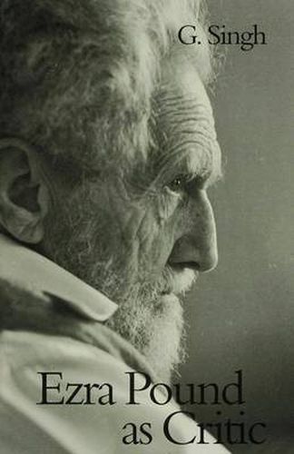 Cover image for Ezra Pound as Critic