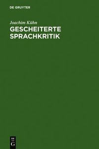 Cover image for Gescheiterte Sprachkritik