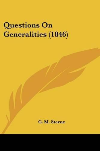 Cover image for Questions on Generalities (1846)