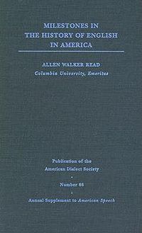 Cover image for Milestones in the History of English in America