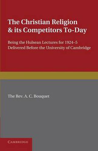 Cover image for The Christian Religion and its Competitors Today