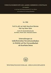 Cover image for Untersuchungen an Kalksilikatreichen Ferrochromschlacken