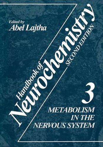 Cover image for Metabolism in the Nervous System