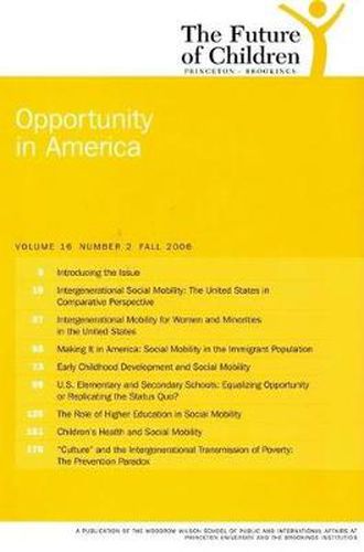 Cover image for The Future of Children: Opportunity in America