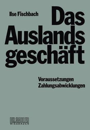 Das Auslandsgeschaft