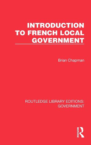Cover image for Introduction to French Local Government
