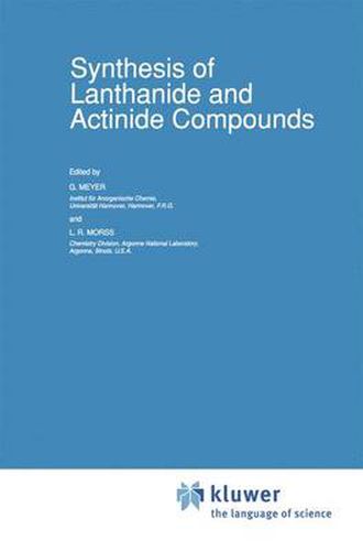 Cover image for Synthesis of Lanthanide and Actinide Compounds