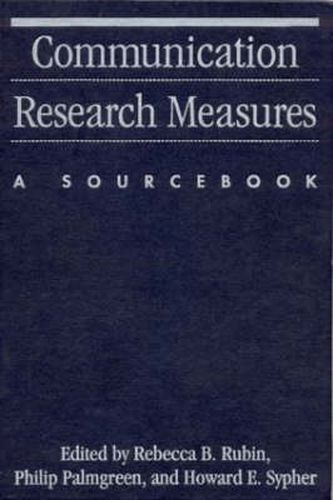 Cover image for Communication Research Measures: A Sourcebook