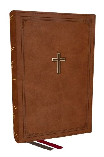 Cover image for KJV Personal Size Large Print End-of-Verse Reference Bible, Brown Leathersoft, Red Letter, Comfort Print