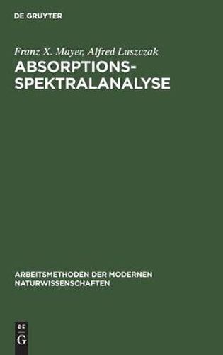 Cover image for Absorptions-Spektralanalyse