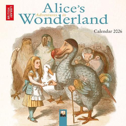 Cover image for British Library: Alice's Adventures in Wonderland Mini Wall Calendar 2026 (Art Calendar)