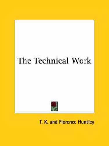 Cover image for The Technical Work