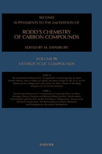 Cover image for Chemistry of Carbon Compounds: Heterocycles with Seven or More Ring Atoms, Fused-ring Heterocyclic Compounds with Three or More Nitrogen Atoms, etc