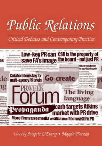 Cover image for Public Relations: Critical Debates and Contemporary Practice