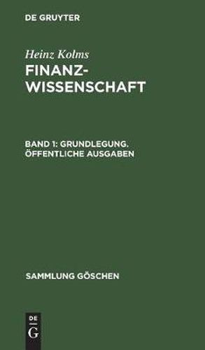 Cover image for Grundlegung. OEffentliche Ausgaben