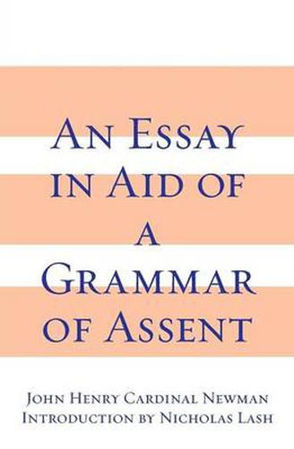 Cover image for Essay in Aid of A Grammar of Assent, An