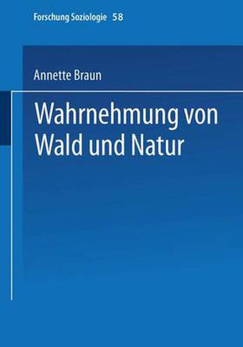 Cover image for Wahrnehmung Von Wald Und Natur