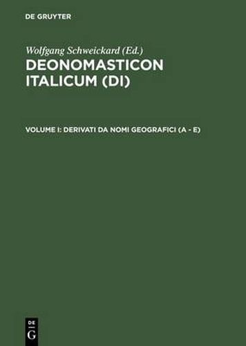 Cover image for Derivati Da Nomi Geografici (a - E)