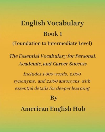 Cover image for English Vocabulary - Book 1 By American English Hub