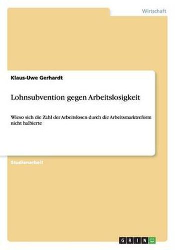 Cover image for Lohnsubvention Gegen Arbeitslosigkeit