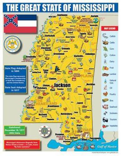 Mississippi State Map for Students - Pack of 30