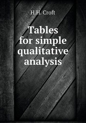 Cover image for Tables for simple qualitative analysis