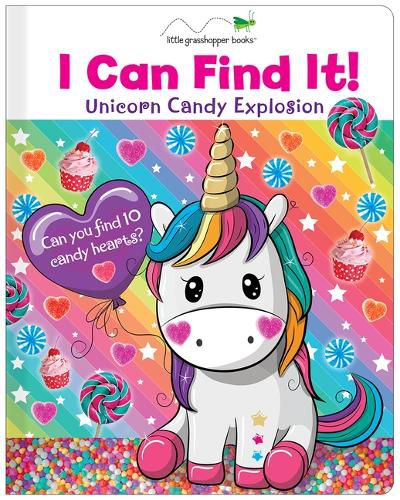 Cover image for I Can Find It! Unicorn Candy Explosion (Large Padded Board Book)