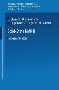 Cover image for Solid-State NMR II: Inorganic Matter