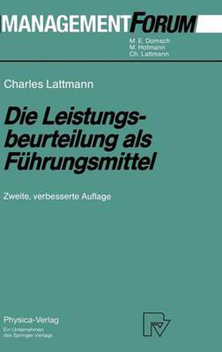 Cover image for Die Leistungsbeurteilung als Fuhrungsmittel