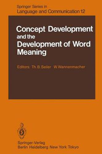 Cover image for Concept Development and the Development of Word Meaning