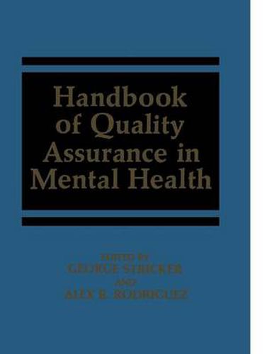 Cover image for Handbook of Quality Assurance in Mental Health