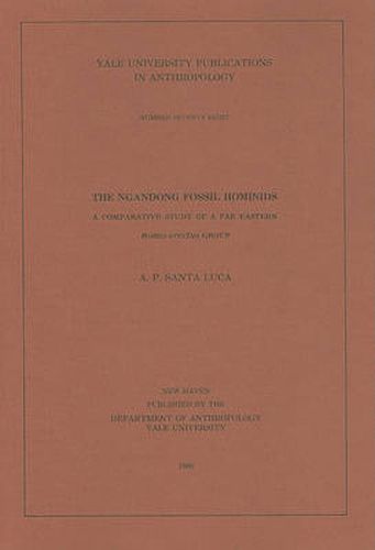 Cover image for The Ngandong Fossil Hominids: A Comparative Study of a Far Eastern Homo erectus Group