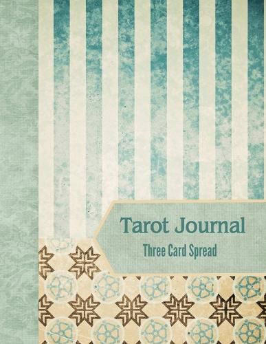 Cover image for Tarot Journal Three Card Spread - Sage Stripe