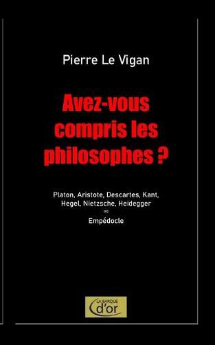 Cover image for Avez-vous compris les philosophes ?: Platon, Aristote, Descartes, Kant, Hegel, Nietzsche, Heidegger. Postlude: Empedocle