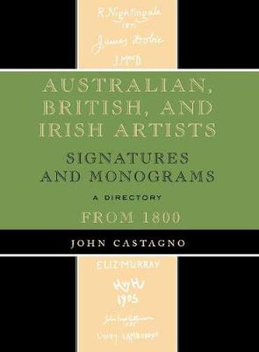Cover image for Australian, British and Irish Artists: Signatures and Monograms From 1800