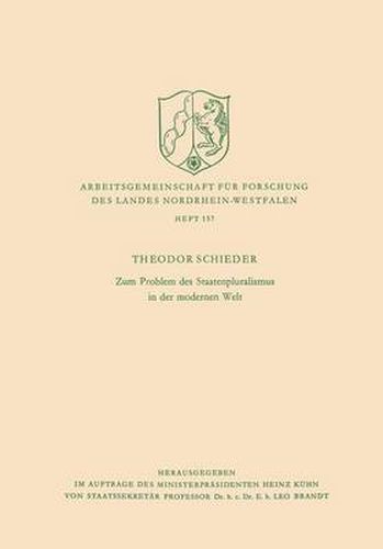 Zum Problem Des Staatenpluralismus in Der Modernen Welt