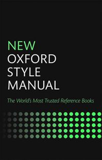Cover image for New Oxford Style Manual