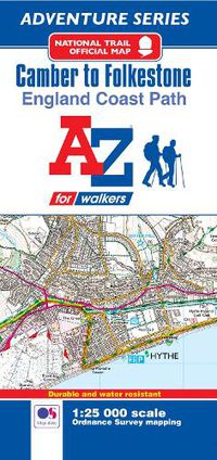 Cover image for England Coast Path National Trail Official Map Camber to Folkestone: With Ordnance Survey Mapping