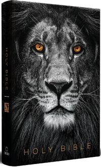 Cover image for KJV Holy Bible, Large Print, Handy Size format, Hardcover, Lion of Judah, Ribbon Marker, and Red Letter