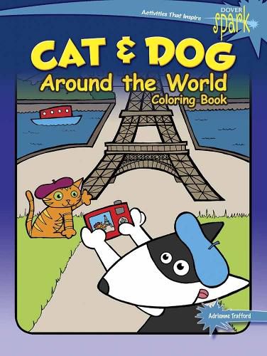 Cover image for SPARK Cat & Dog Around the World Coloring Book