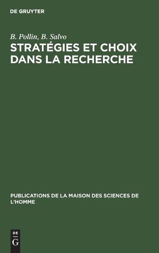 Cover image for Strategies Et Choix Dans La Recherche: A Propos Des Travaux Sur Le Sommeil