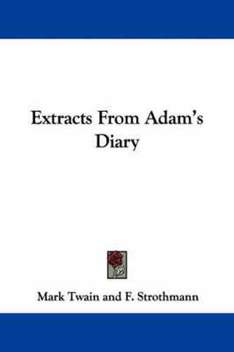 Cover image for Extracts From Adam's Diary